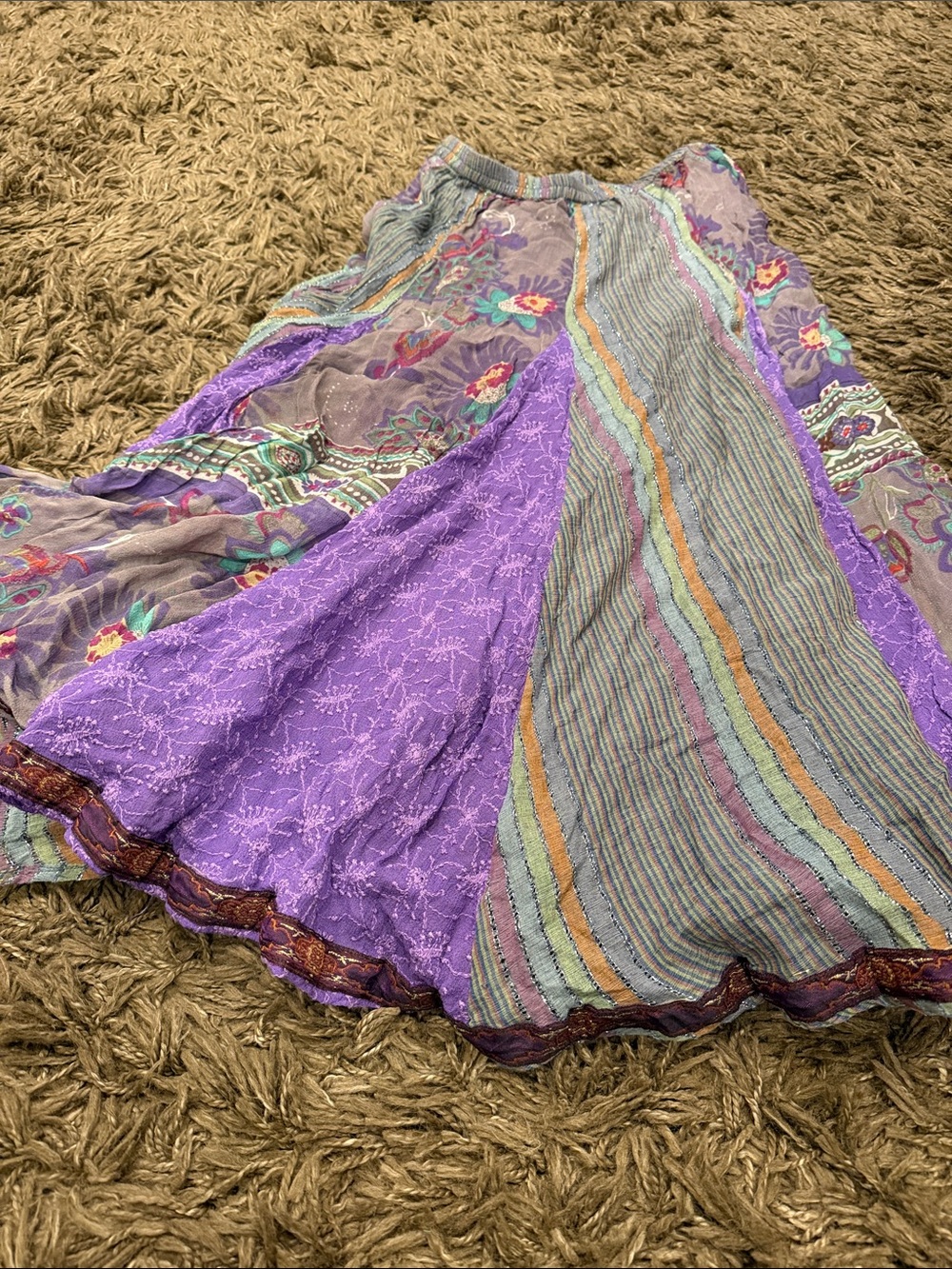 Soft Surroundings Mixed Media Embroidered Patchwork Boho
Festival Full Maxi - Picture 4 of 7